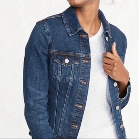 {Old Navy} Classic Blue Jean Jacket Size Small Petite - Picture 2 of 15